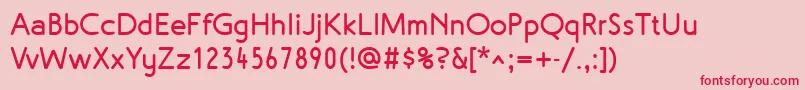 フォントMalvernLfBold – ピンクの背景に赤い文字