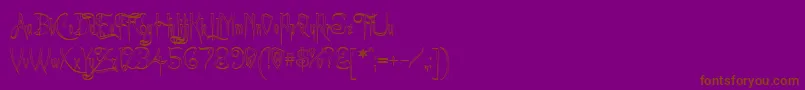 Achafout Font – Brown Fonts on Purple Background