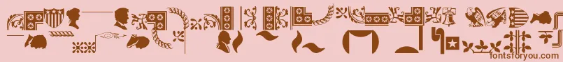 Bordersornament1 Font – Brown Fonts on Pink Background