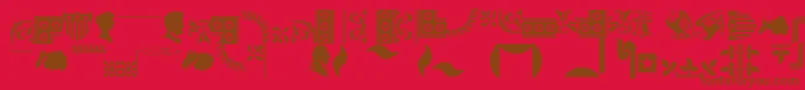 Fonte Bordersornament1 – fontes marrons em um fundo vermelho