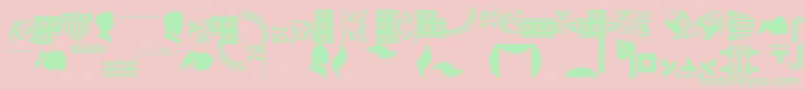 Bordersornament1 Font – Green Fonts on Pink Background