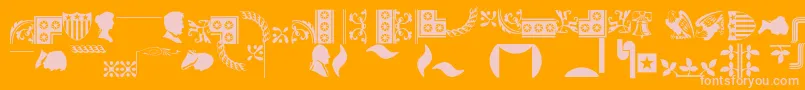 Bordersornament1 Font – Pink Fonts on Orange Background