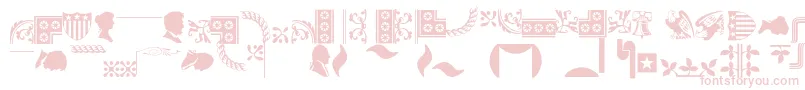 Bordersornament1 Font – Pink Fonts on White Background