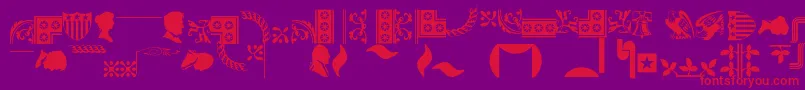 Więcej informacji o czcionce Bordersornament1 Czcionka Bordersornament1 – czerwone czcionki na fioletowym tle