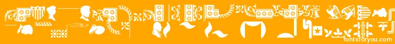 More about Bordersornament1 Font Bordersornament1 Font – White Fonts on Orange Background