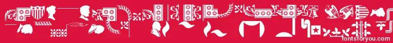 Bordersornament1 Font – White Fonts on Red Background