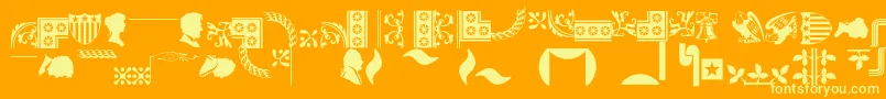 Lisätietoja Bordersornament1-fontista Bordersornament1-fontti – keltaiset fontit oranssilla taustalla