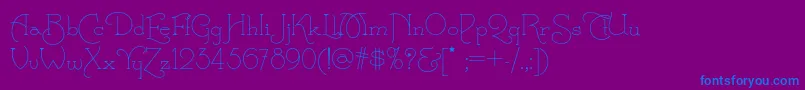 Calamityjanenf-Schriftart – Blaue Schriften auf violettem Hintergrund