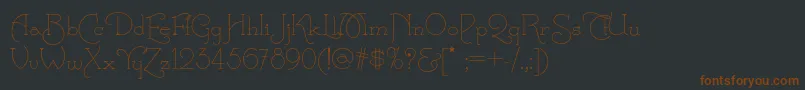 Шрифт Calamityjanenf – коричневые шрифты на чёрном фоне