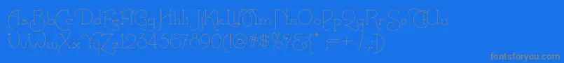 Calamityjanenf Font – Gray Fonts on Blue Background
