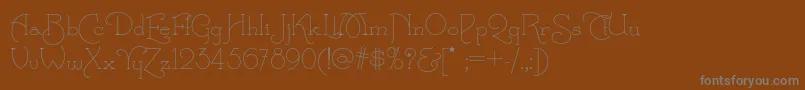 Calamityjanenf-Schriftart – Graue Schriften auf braunem Hintergrund