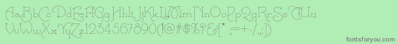 Calamityjanenf Font – Gray Fonts on Green Background