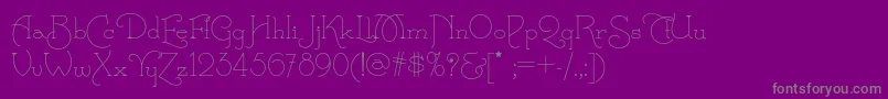 フォントCalamityjanenf – 紫の背景に灰色の文字