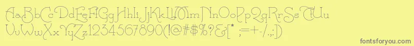 Calamityjanenf-Schriftart – Graue Schriften auf gelbem Hintergrund