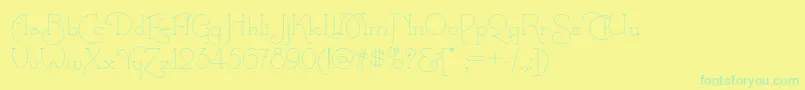 Calamityjanenf Font – Green Fonts on Yellow Background