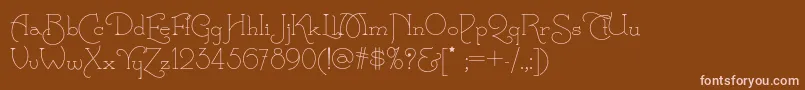 Шрифт Calamityjanenf – розовые шрифты на коричневом фоне