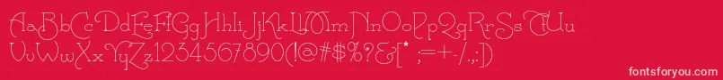 Calamityjanenf Font – Pink Fonts on Red Background