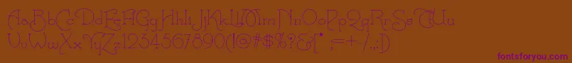 Calamityjanenf Font – Purple Fonts on Brown Background