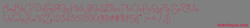Calamityjanenf Font – Red Fonts on Gray Background