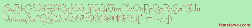 Calamityjanenf Font – Red Fonts on Green Background