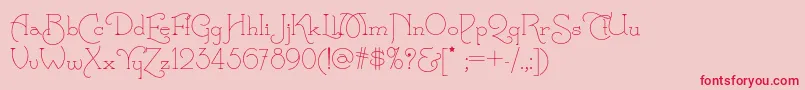 Calamityjanenf Font – Red Fonts on Pink Background