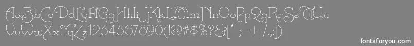 Calamityjanenf-Schriftart – Weiße Schriften auf grauem Hintergrund