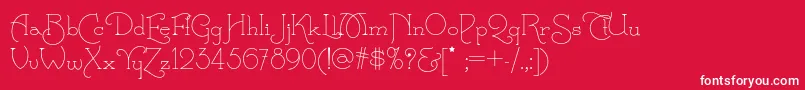 Calamityjanenf Font – White Fonts on Red Background