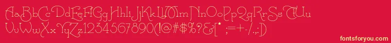 Calamityjanenf Font – Yellow Fonts on Red Background