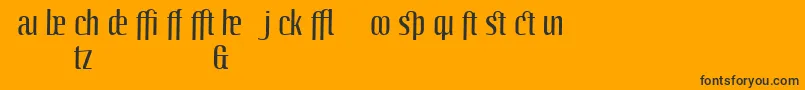 LinotypeoctaneRegularadd-fontti – mustat fontit oranssilla taustalla