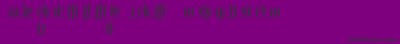 LinotypeoctaneRegularadd-fontti – mustat fontit violetilla taustalla