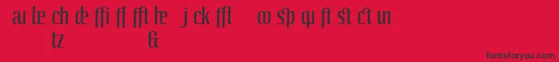 LinotypeoctaneRegularadd Font – Black Fonts on Red Background