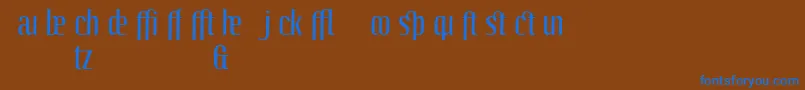フォントLinotypeoctaneRegularadd – 茶色の背景に青い文字