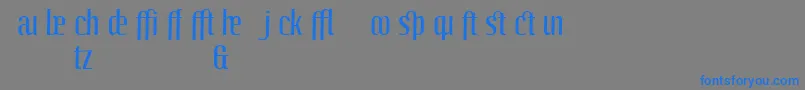 Шрифт LinotypeoctaneRegularadd – синие шрифты на сером фоне