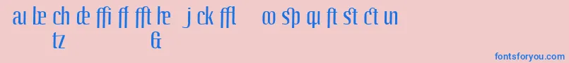 Шрифт LinotypeoctaneRegularadd – синие шрифты на розовом фоне
