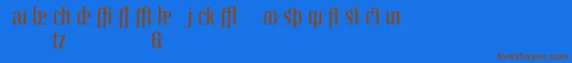LinotypeoctaneRegularadd Font – Brown Fonts on Blue Background