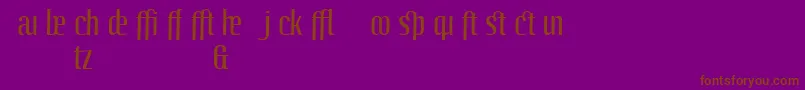 LinotypeoctaneRegularadd-Schriftart – Braune Schriften auf violettem Hintergrund