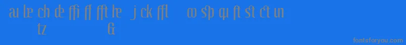 LinotypeoctaneRegularadd Font – Gray Fonts on Blue Background