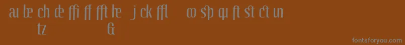 LinotypeoctaneRegularadd Font – Gray Fonts on Brown Background