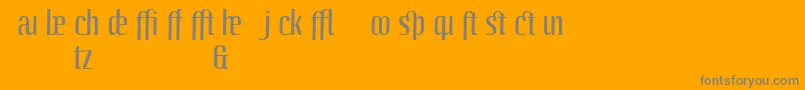 LinotypeoctaneRegularadd Font – Gray Fonts on Orange Background