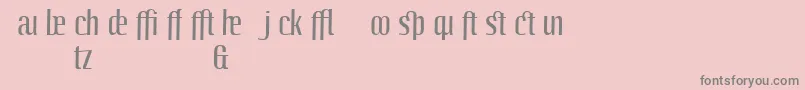 LinotypeoctaneRegularadd-fontti – harmaat kirjasimet vaaleanpunaisella taustalla