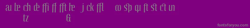 LinotypeoctaneRegularadd-fontti – harmaat kirjasimet violetilla taustalla