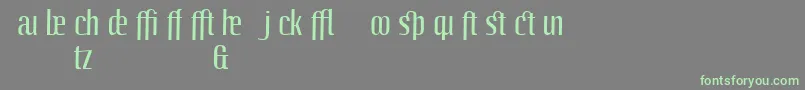 Шрифт LinotypeoctaneRegularadd – зелёные шрифты на сером фоне