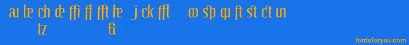 Шрифт LinotypeoctaneRegularadd – оранжевые шрифты на синем фоне