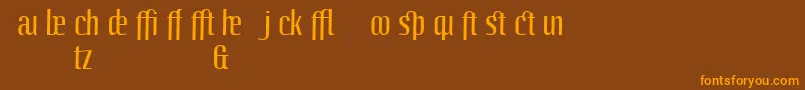 LinotypeoctaneRegularadd Font – Orange Fonts on Brown Background