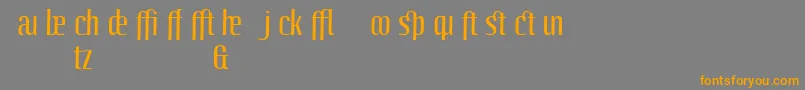 Шрифт LinotypeoctaneRegularadd – оранжевые шрифты на сером фоне