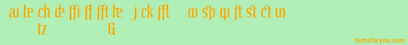 LinotypeoctaneRegularadd Font – Orange Fonts on Green Background