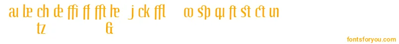 Шрифт LinotypeoctaneRegularadd – оранжевые шрифты на белом фоне