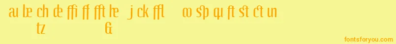 LinotypeoctaneRegularadd Font – Orange Fonts on Yellow Background