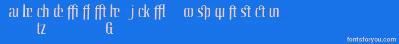 LinotypeoctaneRegularadd-Schriftart – Rosa Schriften auf blauem Hintergrund
