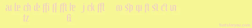 LinotypeoctaneRegularadd Font – Pink Fonts on Yellow Background